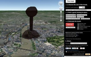 Nukemap 3D - приложение, имитирующее ядерные взрывы