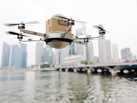Инернет-площадки начали доставлять товары с помощью дронов