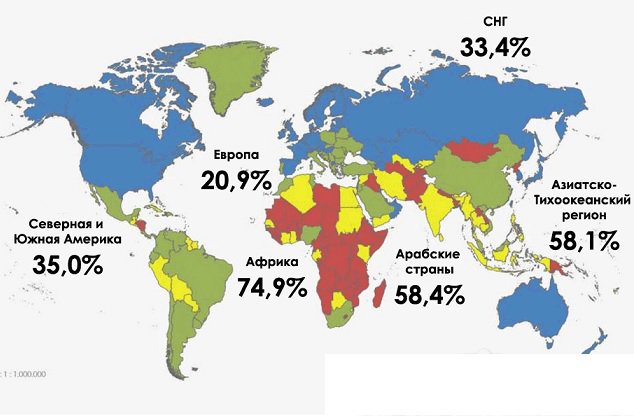Доступ к глобальной сети имеют лишь 47% жителей Земли